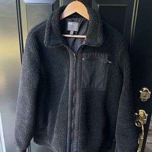 ASOS Sherpa Jacket Size Medium - Black